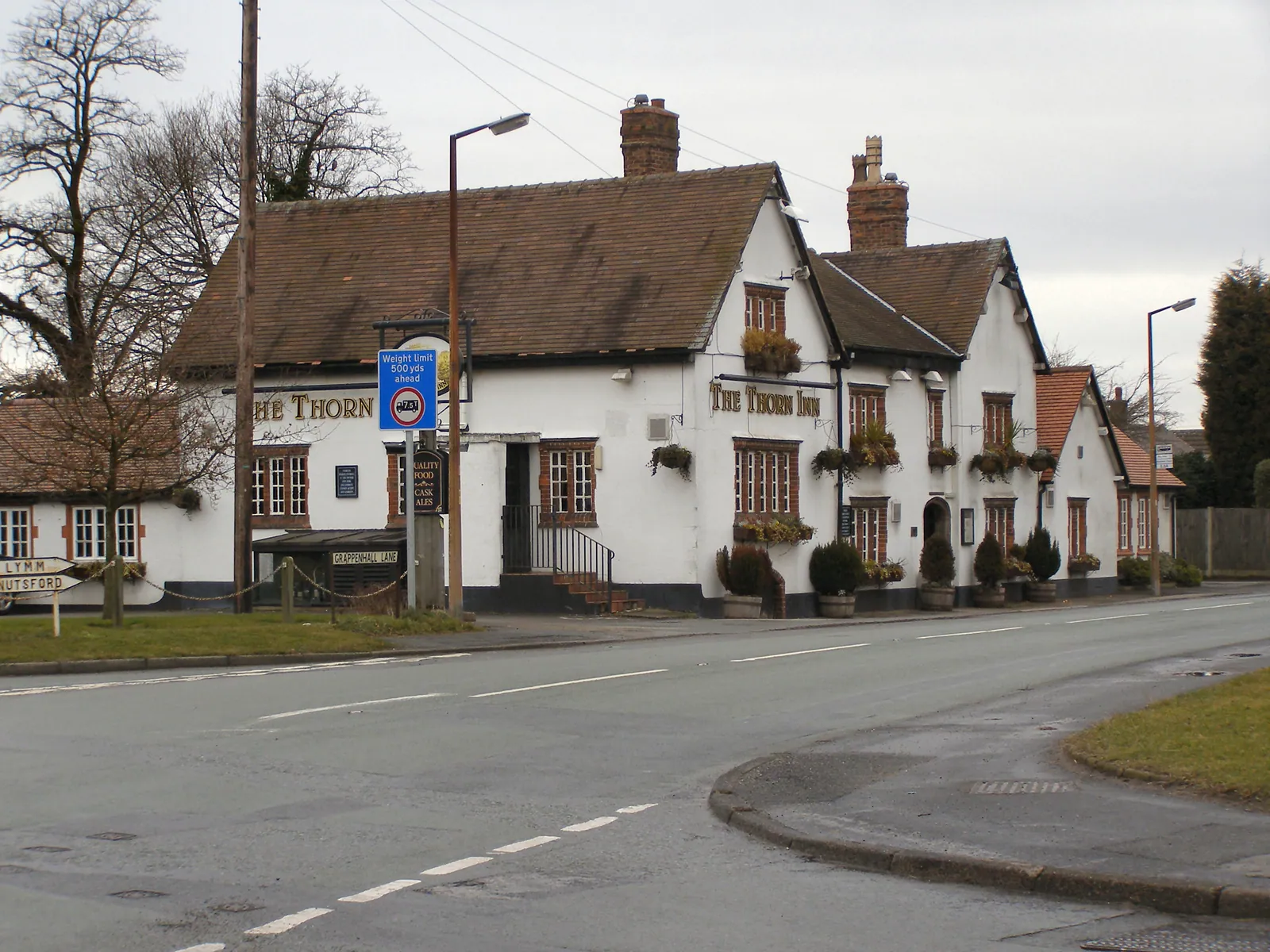 The Thorn Inn at a road junction in Appleton Thorn