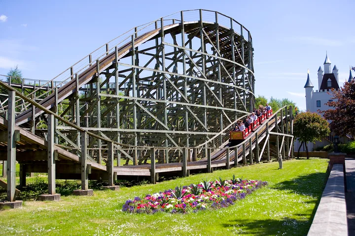 The Antelope wooden roller coaster at Gulliver’s World, Warrington